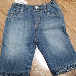 Infant denim pants lined